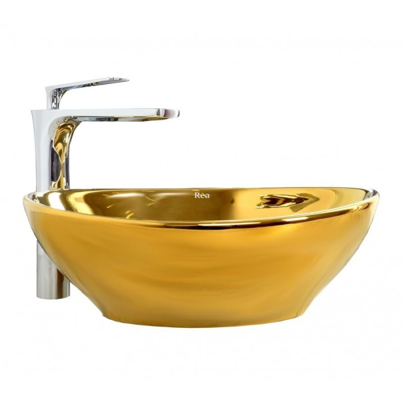 Umywalka nablatowa 40 Sofia Gold/Gold Rea (REA-U9015)