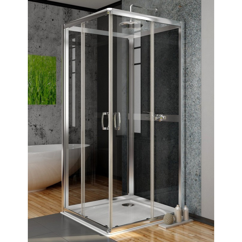 Kabina kwadratowa czterościenna 90x90 Premium Plus C + 2S Radaway (30453-01-01N + 33433-01-01N)
