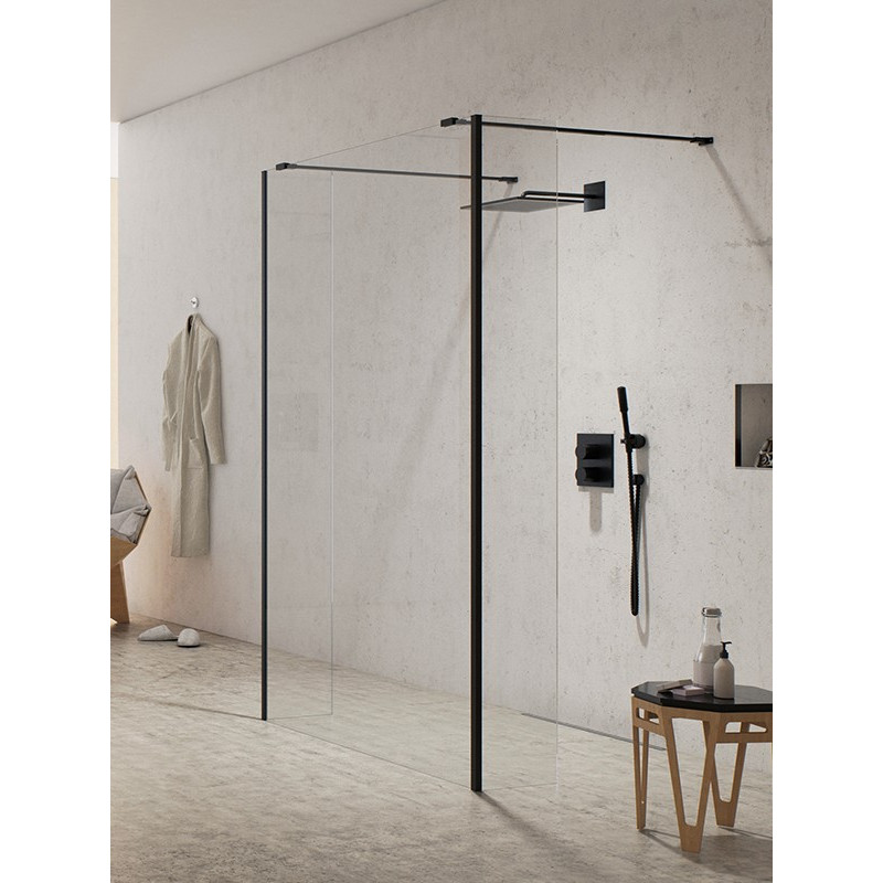 Kabina walk-in 130x50x200 New Modus Black New Trendy (EXK-0094/EXK-0089/EXK-0089)