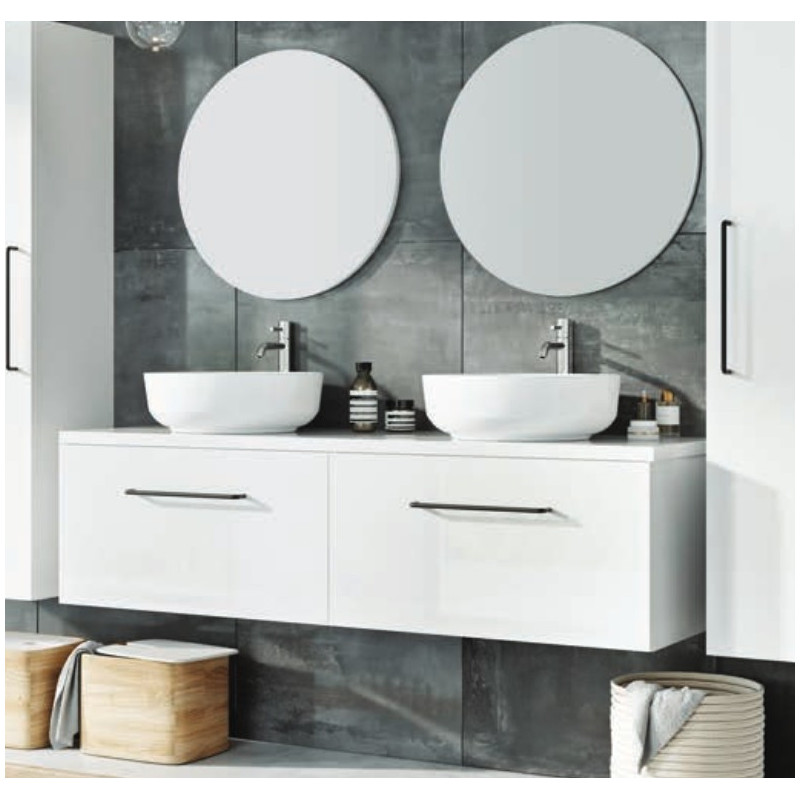 Zestaw szafek z blatem 140 Futuris White Elita (166932 + 166932 + 167046)