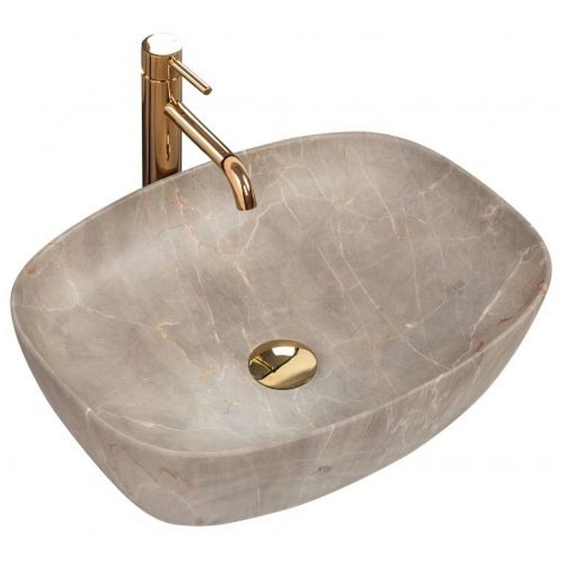 Umywalka nablatowa 50 Freja Beige Rea (REA-U6647)