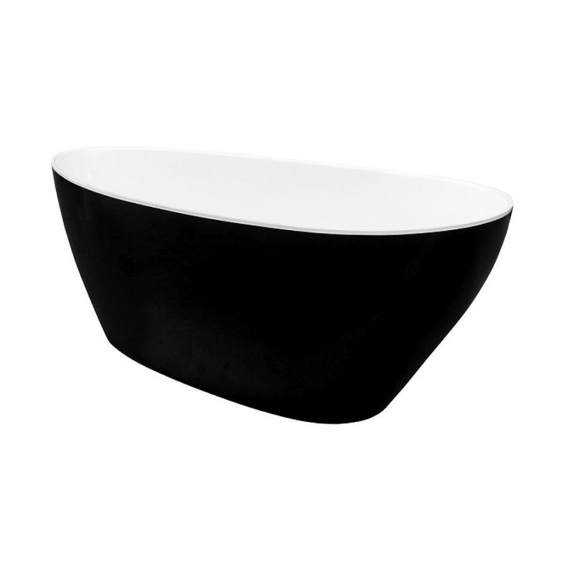 Wanna wolnostojąca Goya B&W 160x70 korek chrom Besco (WMD-160-GBW)