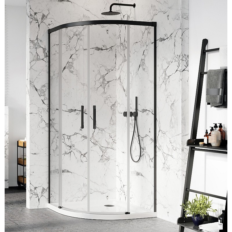 Kabina prysznicowa 100x80 Idea PDD Black Radaway (387139-01-01 + 387153-54-01)