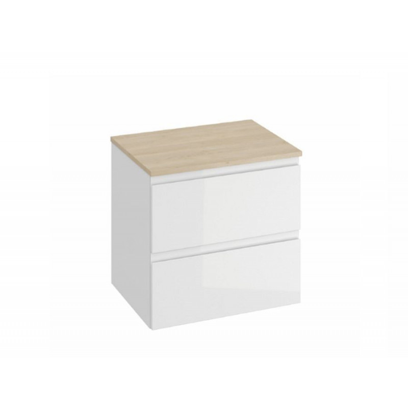 Szafka pod umywalkę z blatem 60 biały Moduo Cersanit (S929-010 + S590-022)
