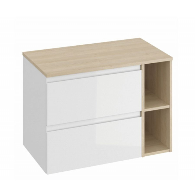 Szafka pod umywalkę z blatem 80 biały Moduo Cersanit (S929-010 + K116-020 + S590-023)