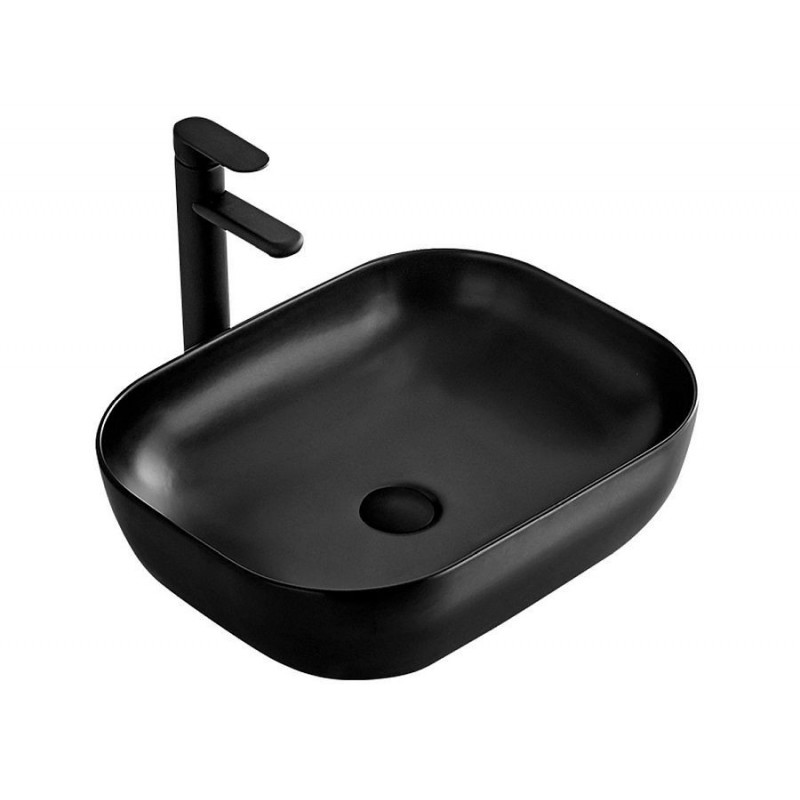 Umywalka nablatowa 46 Belinda Black Mat Rea (REA-U8470)