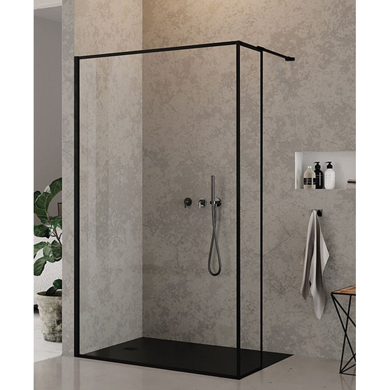 Kabina walk-in 110x30x200 New Modus Black New Trendy (EXK-0267/EXK-0256)