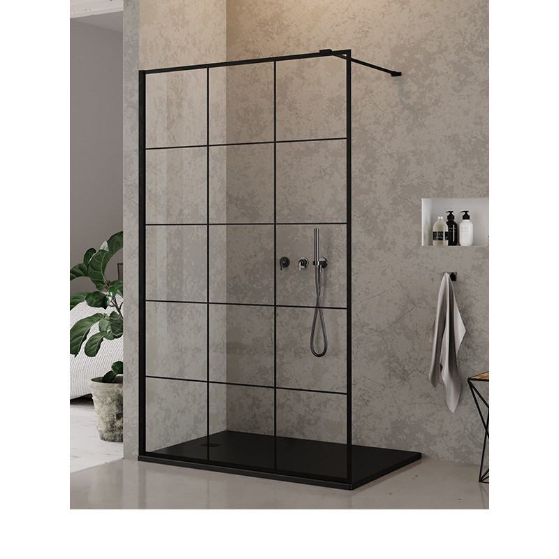 Kabina walk-in z ramką 70 New Modus Black New Trendy (EXK-0244)