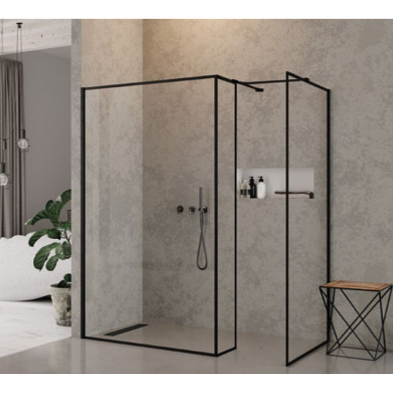 Ścianka 1 walk-in 100 New Modus Black New Trendy (EXK-0266)