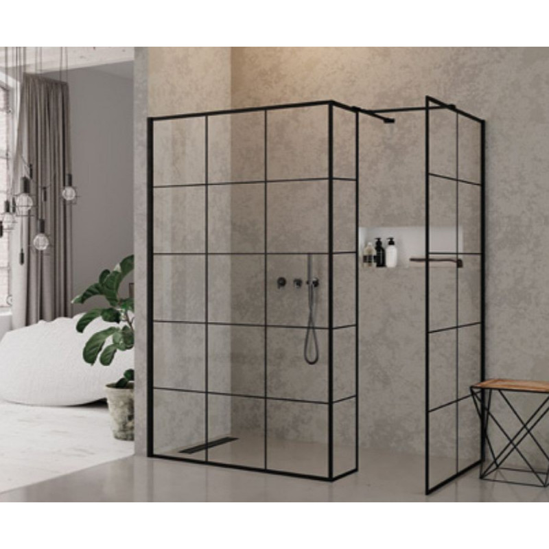 Ścianka 2 walk-in 100 New Modus Black New Trendy (EXK-0273)