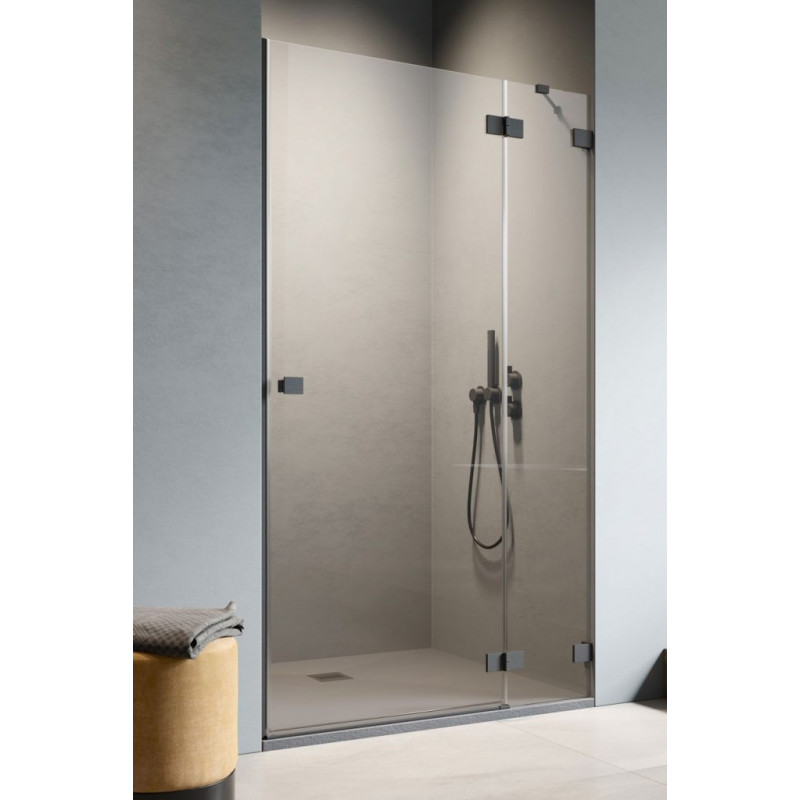 Drzwi prysznicowe 100 LEWE Essenza Pro DWJ Black Radaway (10099100-54-01L)