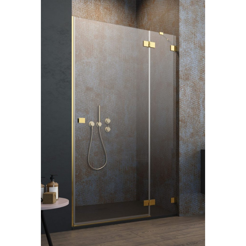 Drzwi prysznicowe 120 LEWE Essenza Pro DWJ Gold Radaway (10099120-09-01L)