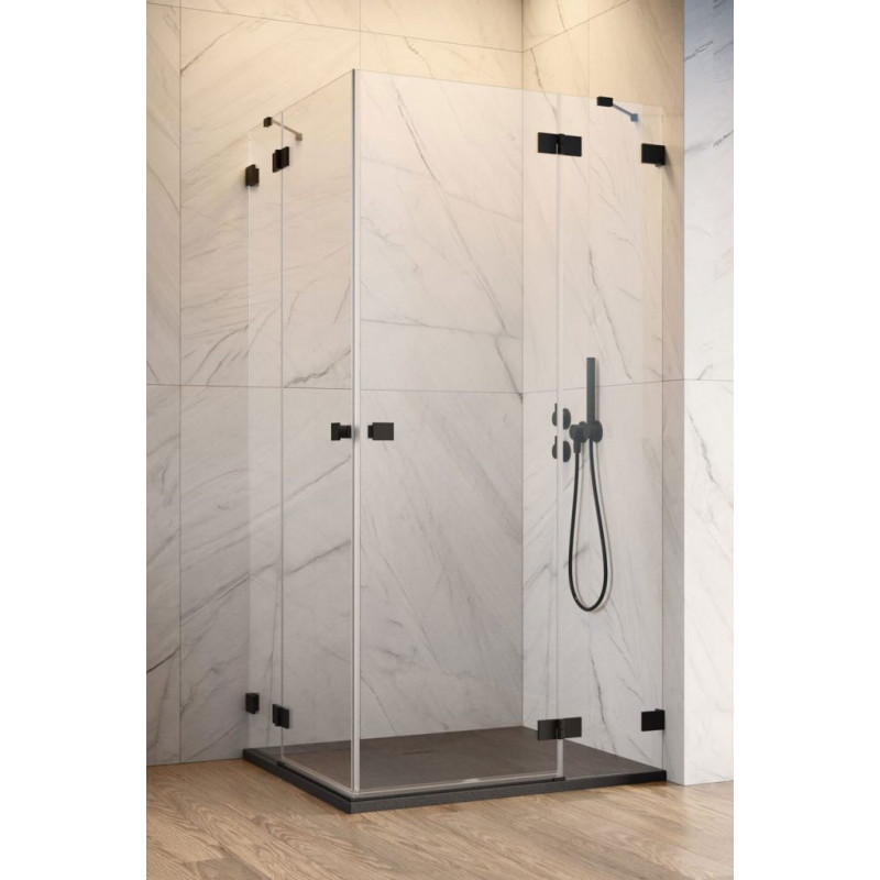 Kabina kwadratowa 90x90 Essenza Pro KDD Black Radaway (10096090-54-01L + 10096090-54-01R)