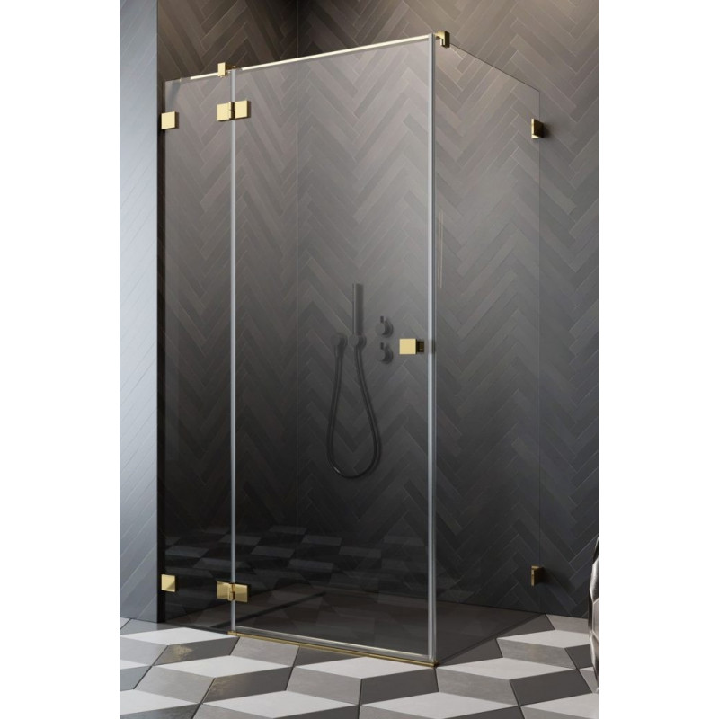 Kabina prostokątna 90x80 LEWA Essenza Pro KDJ Gold Radaway (10097090-09-01L + 10098080-01-01)