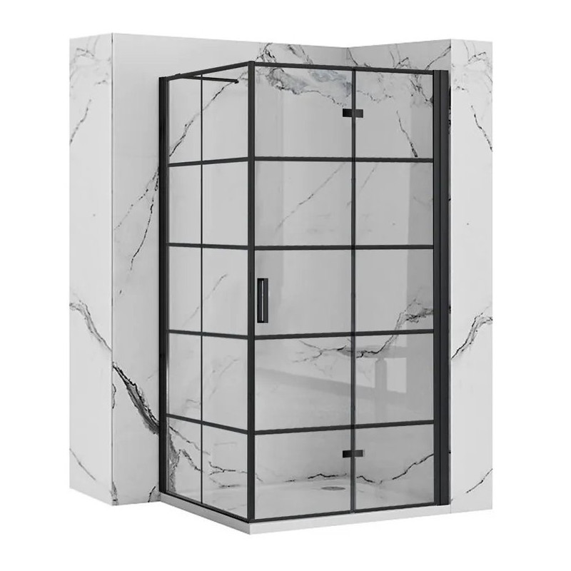 Kabina kwadratowa 90x90 Molier Black Rea (REA-K8538+REA-K8531)