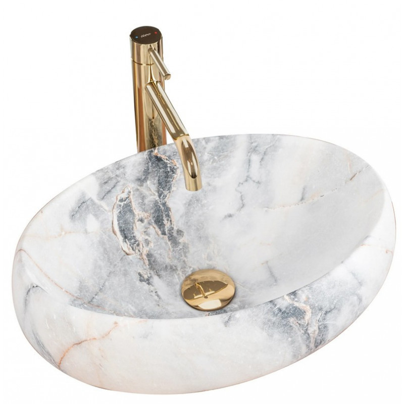 Umywalka ceramiczna 48 Linda Stone Rea (REA-U8567)
