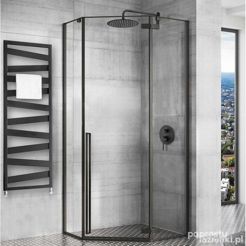 Kabina prysznicowa 90x90 Diamond Black Mat Rea (REA-K5622)