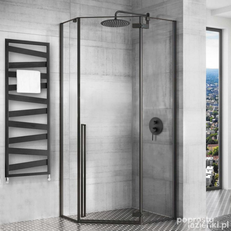 Kabina prysznicowa 80x80 Diamond Black Mat Rea (REA-K6900)