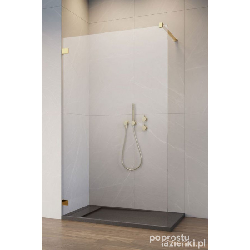 Ścianka prysznicowa 75 Essenza Pro Walk-in Gold Radaway (10103075-09-01)