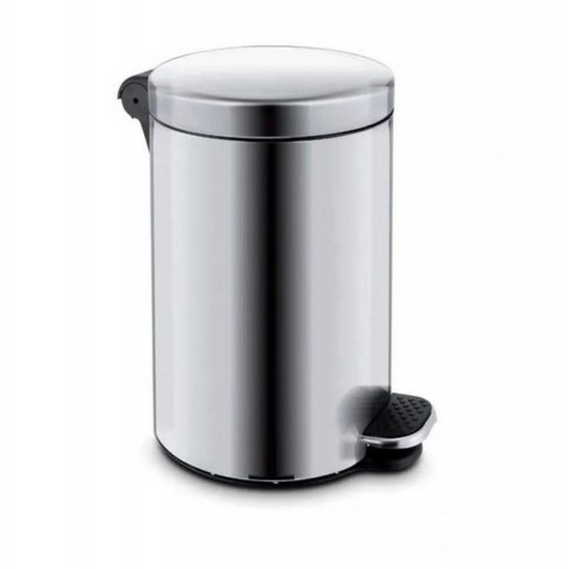 Kosz pedałowy Budget okrągły 5 l stal satyna Stella (20.005-SB)