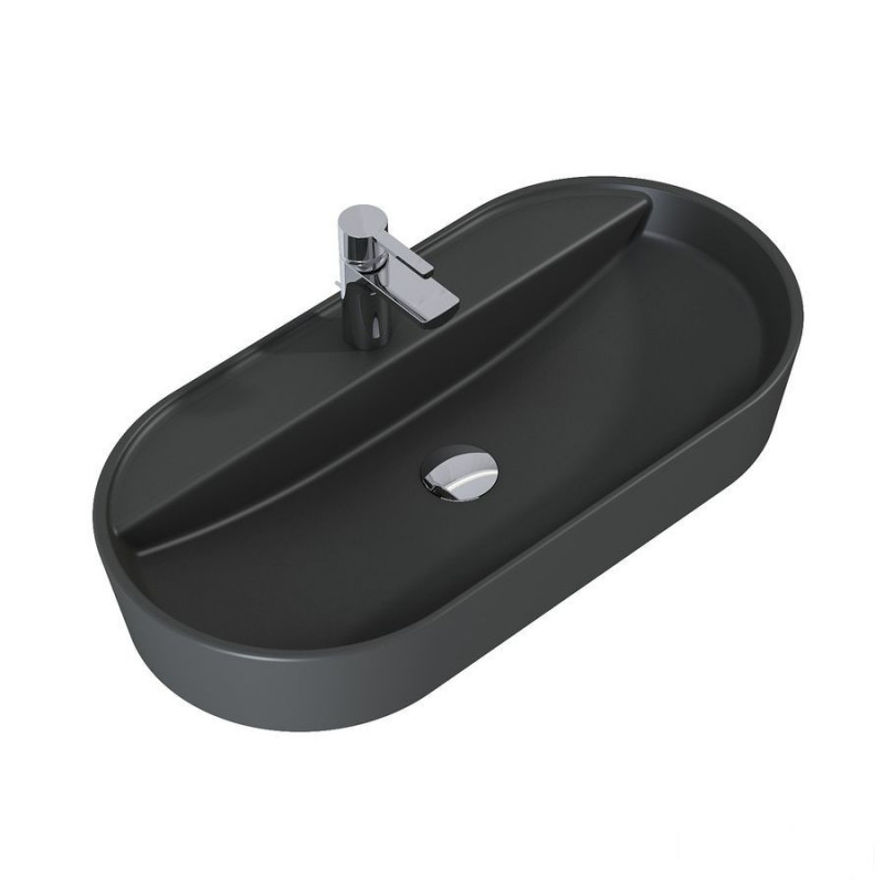 Umywalka nablatowa 80 anthracite matt Babette Elita (RE040820016010)