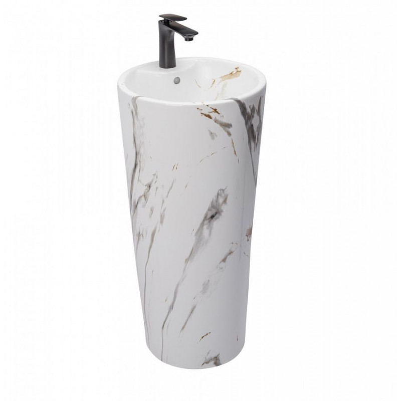 Umywalka wolnostojąca ceramiczna Blanka Marble Rea (REA-U8704)