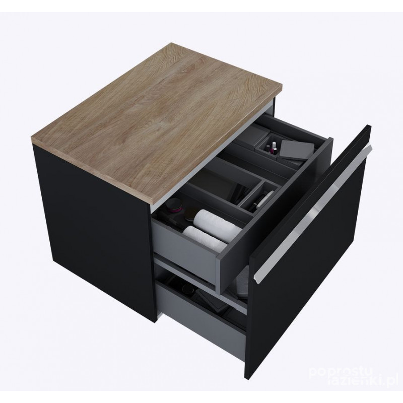 Szafka z blatem 70 Moody black matt Elita (RE010700037160 + 167040)