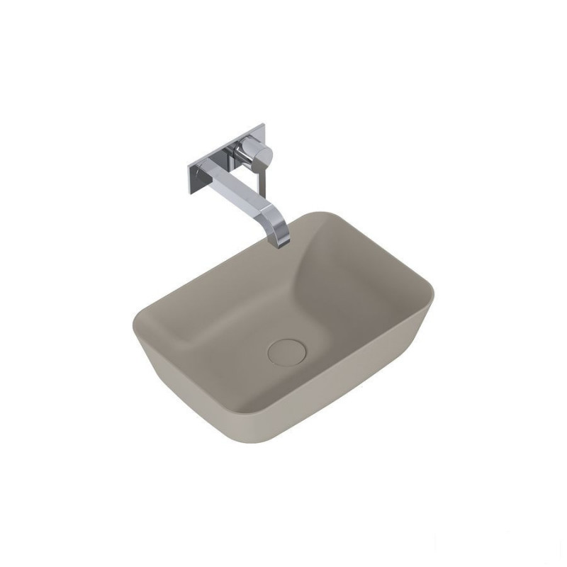 Ceramiczna umywalka nablatowa Reni w kolorze fume mat Elita (RE040460037020)