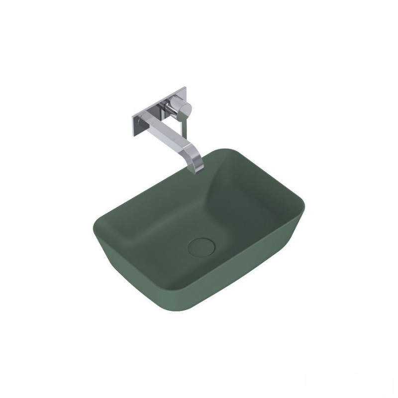 Ceramiczna umywalka nablatowa Reni w kolorze forest green mat Elita (RE040460037010)