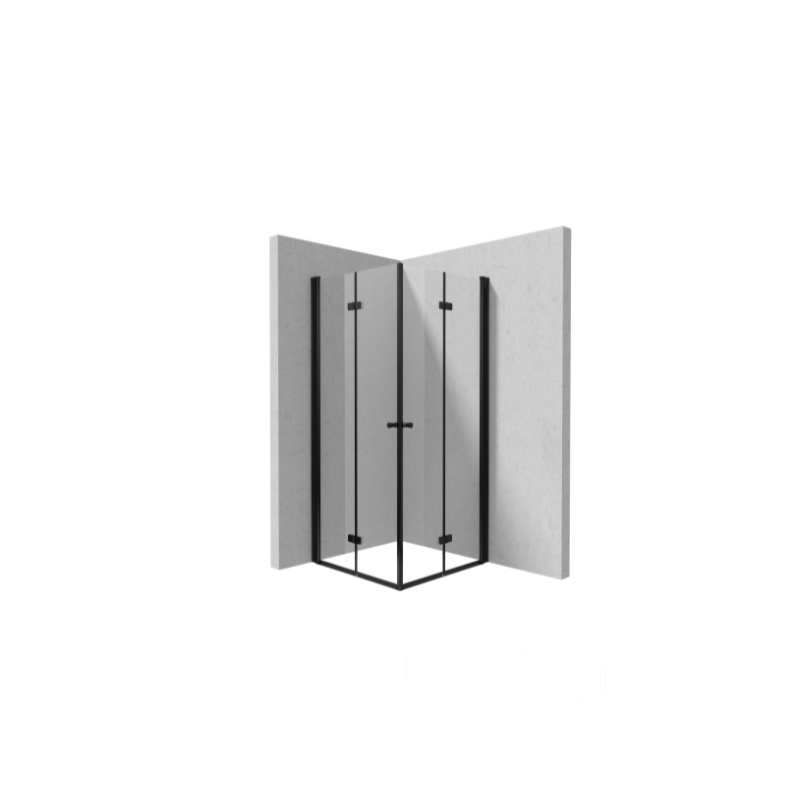 Kabina prostokątna 100x80 Kerria Plus Nero Deante (KTSXN43P + KTSXN42P) + preparat do czyszczenia GRATIS!