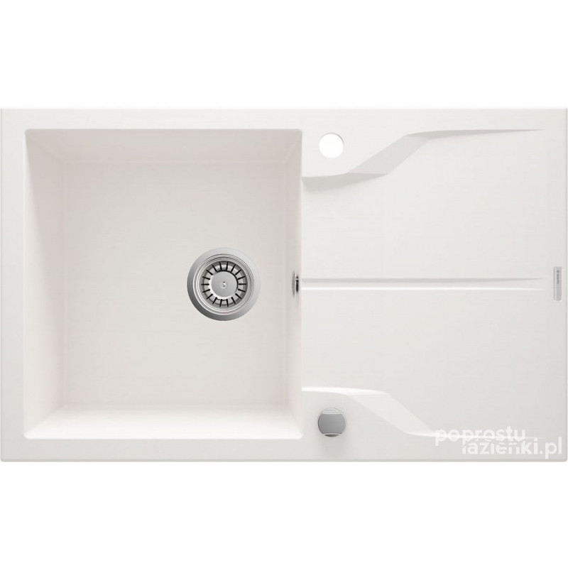 Andante Flush Zlewozmywak 1-komorowy z ociekaczem - alabaster Deante (ZQN A11F)