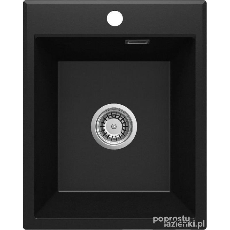Eridan Zlewozmywak granitowy 1-komorowy bez ociekacza - nero Deante (ZQE N104)