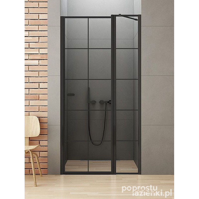 Drzwi wnękowe pojedyncze otwierane 90x195 New Soleo Black New Trendy (D-0293A-WK)
