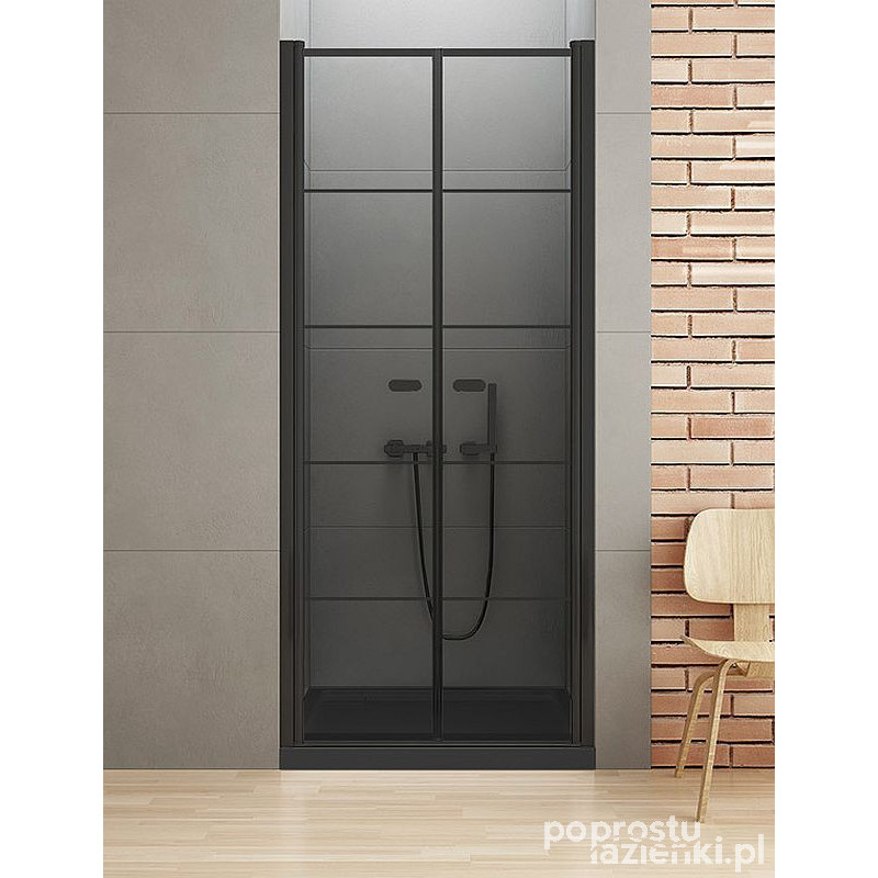 Drzwi wnękowe wahadłowe 80x195 New Soleo Black New Trendy (D-0280A)