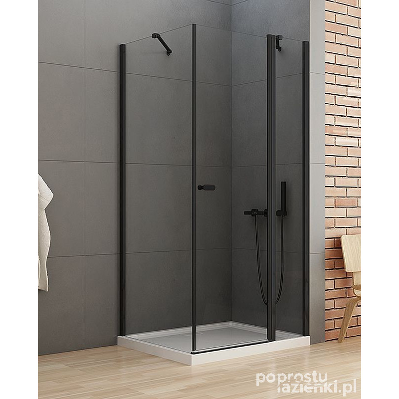 Kabina prostokątna 90x100 New Soleo Black New Trendy (K-0543)