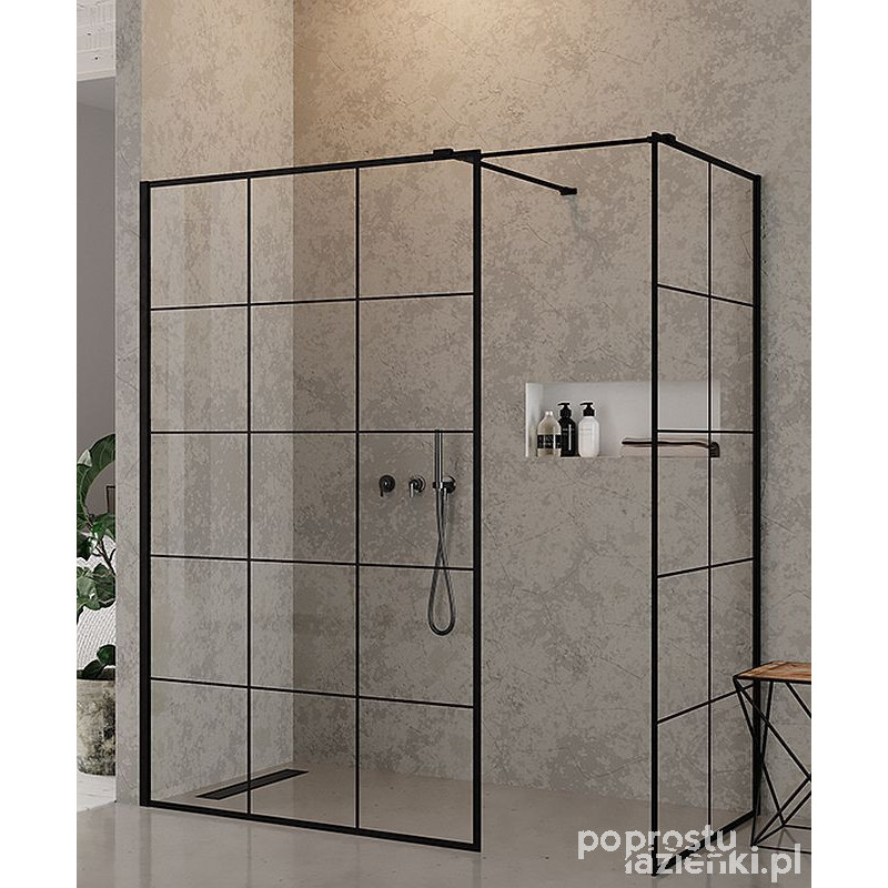 Kabina walk-in 130x100 New Modus Black New Trendy (EXK-0281)