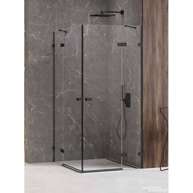 Kabina kwadratowa 90x90 Avexa Black New Trendy (EXK-1613)