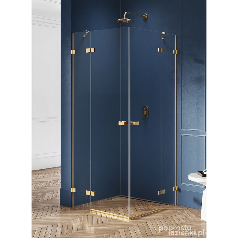 Kabina prostokątna 80x100 Avexa Gold New Trendy (EXK-1778)