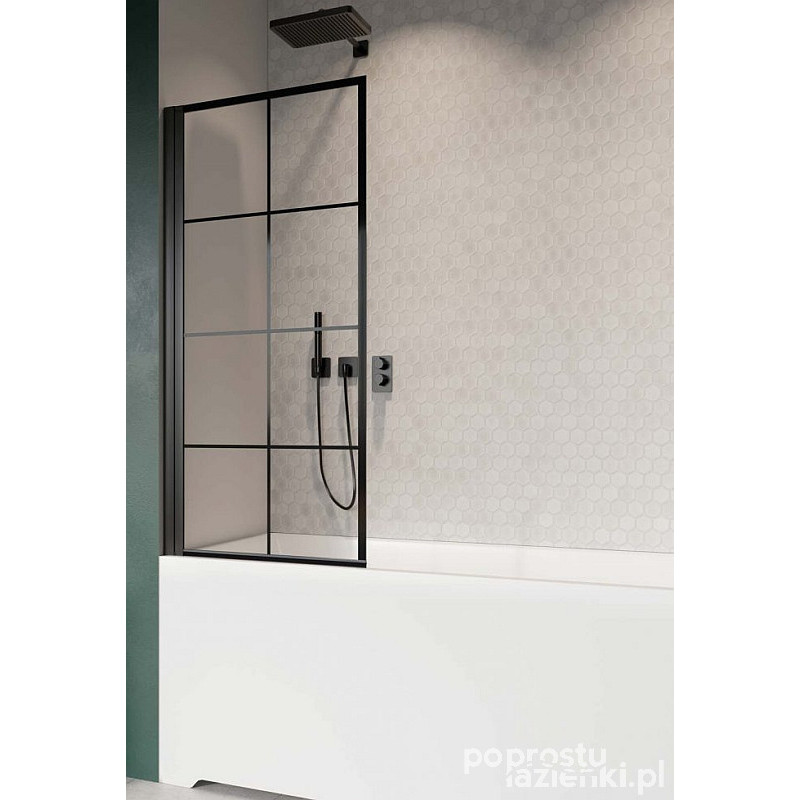 Parawan 100 Nes 8 PNJ I Black Factory Radaway (10061100-54-55L)