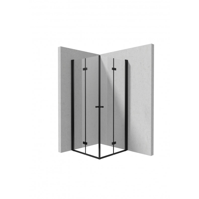Kabina kwadratowa 90x90 Kerria Plus Black Deante (KTSXN41P + KTSXN41P) + preparat do czyszczenia GRATIS!