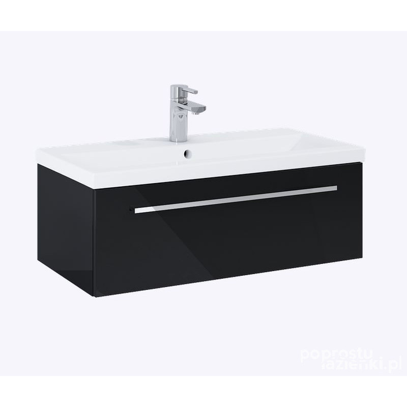 Szafka z umywalką 80 Kwadro Plus Black Elita (167645 + 22052006N)