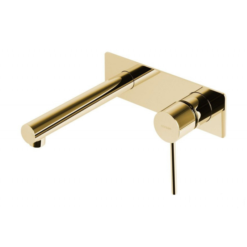Bateria umywalkowa podtynkowa Lugo złota z wylewką Corsan (CMB7515GL)