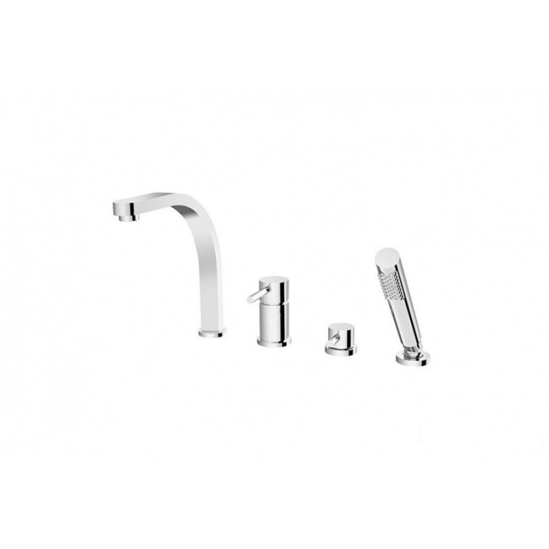 Bateria wannowa 4-otworowa Decco chrom Besco (BW-D4-CH)