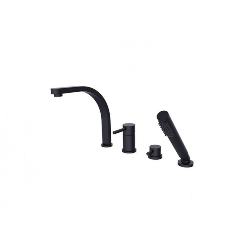 Bateria wannowa 4-otworowa Decco czarny chrom Besco (BW-D4-CZ)