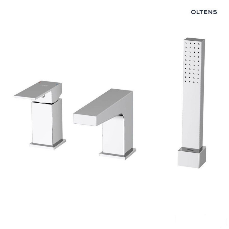 Bateria wannowo-prysznicowa kompletna 3-otworowa chrom 34201100 Gota Oltens (34201100)