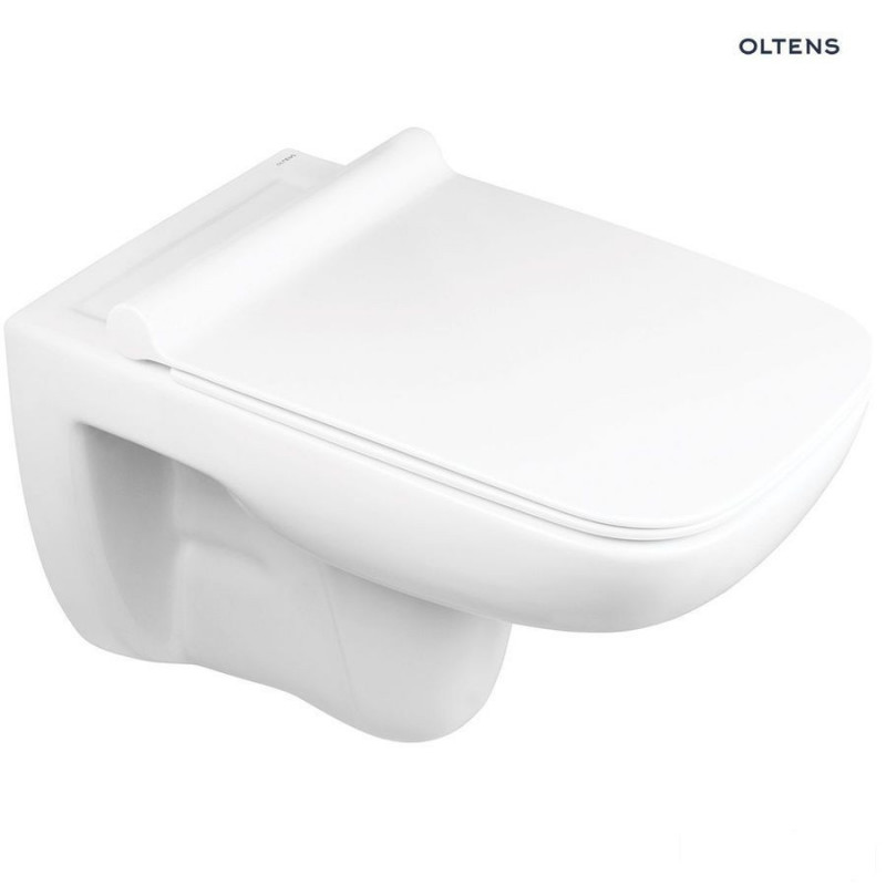 Miska wc wisząca purerim z deską wolnoopadającą slim biała 42011000 Ribe Oltens (42011000)