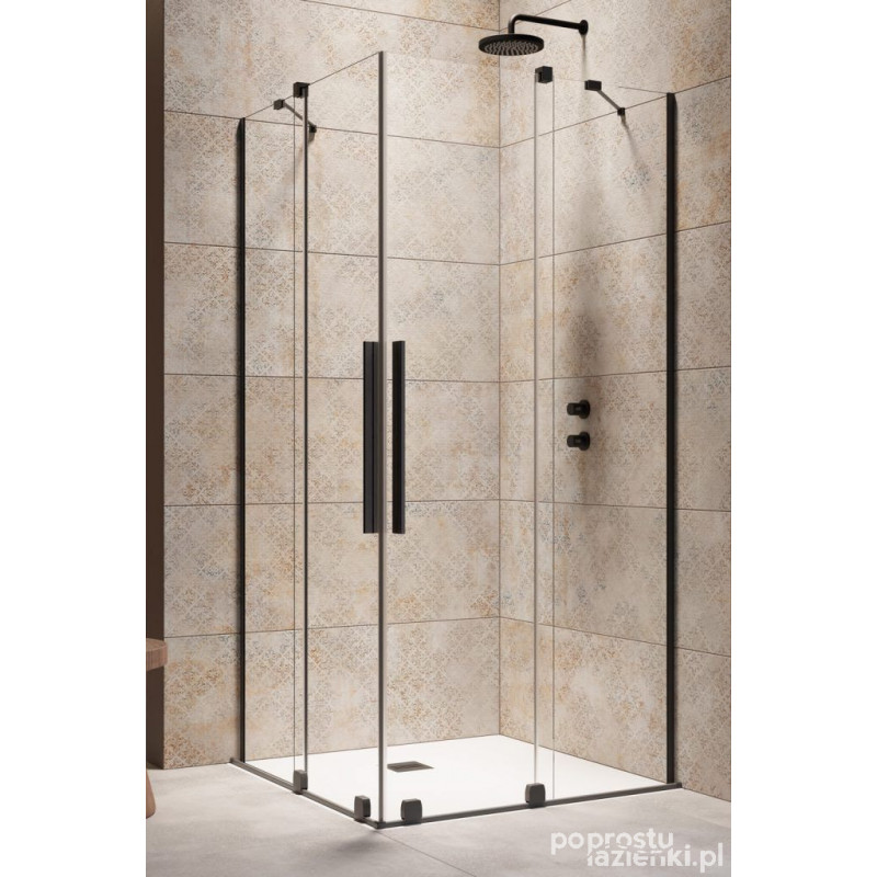 Kabina kwadratowa 90Lx90P Furo Black KDD Radaway (10105090-54-01L + 10105090-54-01R)