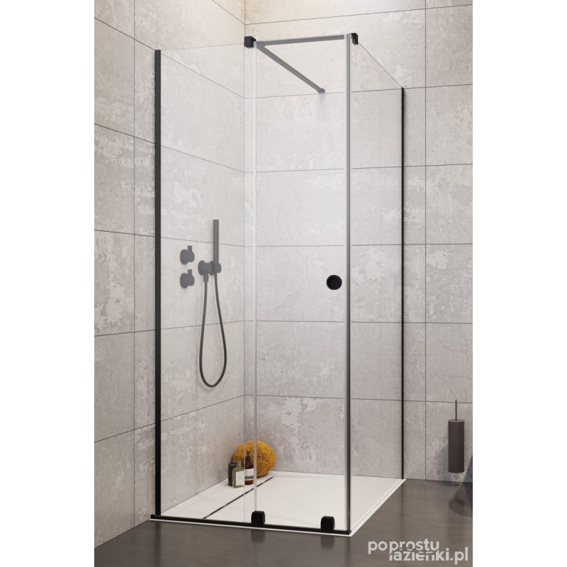 Kabina kwadratowa 90x90 Lewa Furo Black KDJ RH Radaway (10104442-54-01LU + 10110460-01-01 + 10113090-01-01)