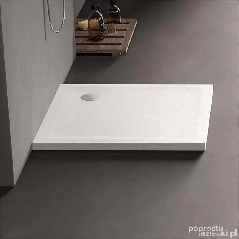 Brodzik kwadratowy biały 80x80 Mild Stone New Trendy (B-0541)