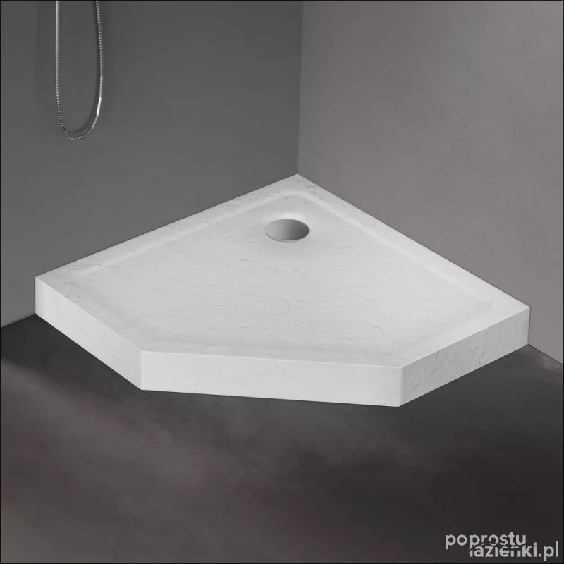 Brodzik pięciokątny 80x80 Mild Stone New Trendy (B-0518)